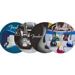 Fender Guitars Coasters, 4-Pack, Multi-Color Leather