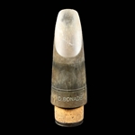 Vintage D. Bonade Hard Rubber Bb Clarinet Mouthpiece, Nickel Ligature, Nickel Cap