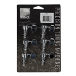 Ping P2652 6-In-Line Screwless Mount Geared Machine Heads. 6-Left Chrome