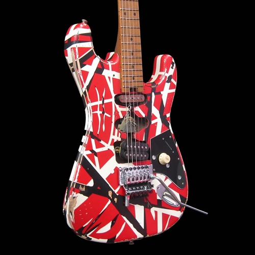 Strat :: Striped Series Frankenstein™ Frankie, Maple Fingerboard, Red with Black  Stripes Relic