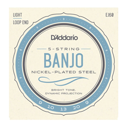 D'Addario EJ60 5-String Banjo Strings, Nickel, Light, 9-20