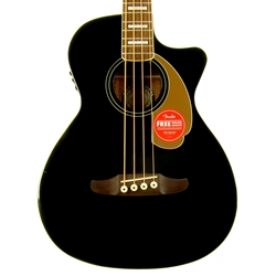 fender acoustic bass black