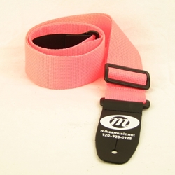 Mike's Music 2" Deluxe Poly Nylon Guitar Strap - Pink