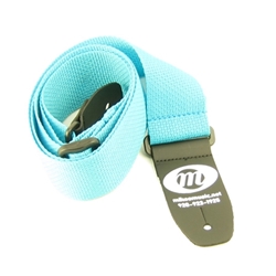 Mike's Music 2" Deluxe Poly Nylon Guitar Strap - Teal