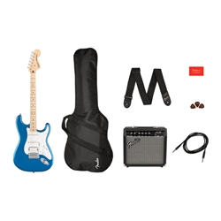 Squier Affinity Stratocaster HSS Pack, Maple Fingerboard, Lake Placid Blue, Gig Bag, 15G
