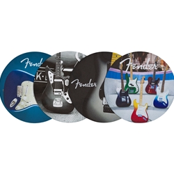 Fender Guitars Coasters, 4-Pack, Multi-Color Leather